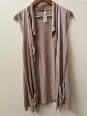 Anthropologie Left on Houston Sleeveless Drape Front Knit Vest